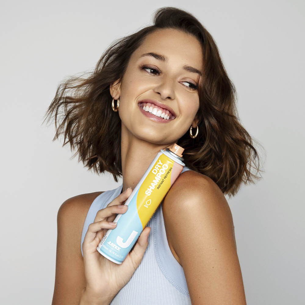 NEW AT JUST CUTS! JUSTICE HAIRCARE DRY SHAMPOO: A STYLING GUIDE FOR EVERY OCCASION