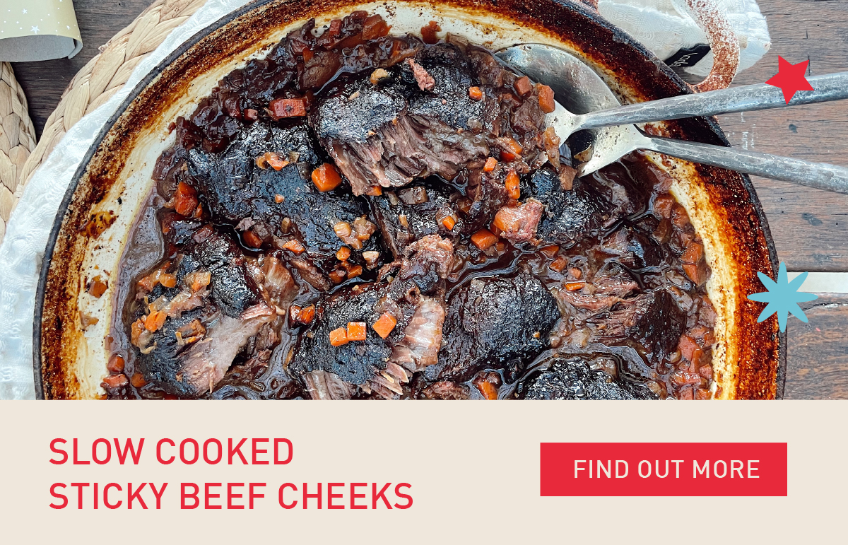 Slow Cooked Sticky Beef Cheeks