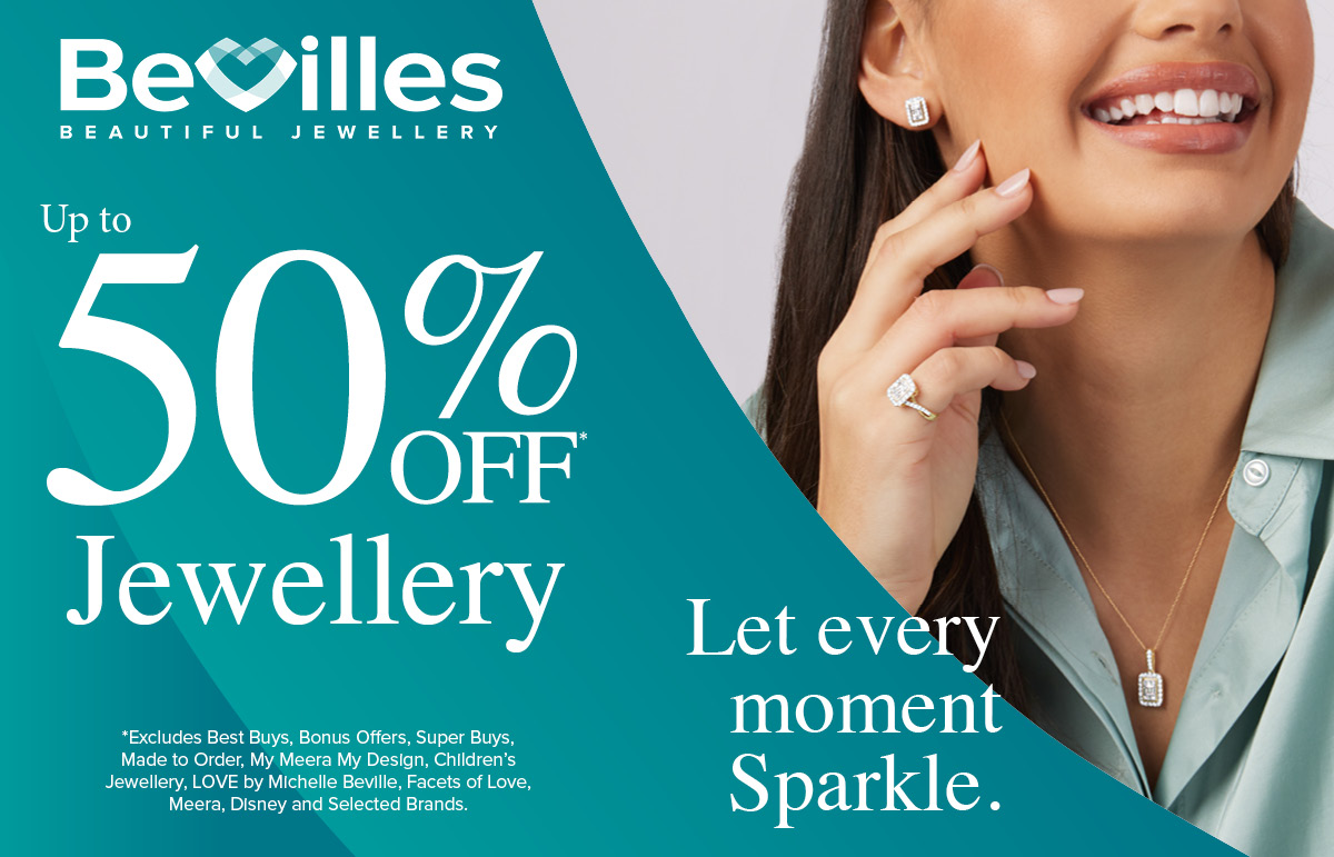 Up to 50% off Jewellery at Bevilles.