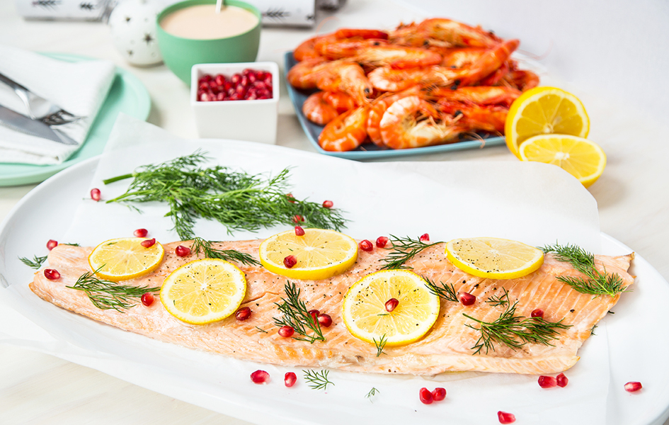 Side of Salmon with Lemon, Dill & Pomegranate