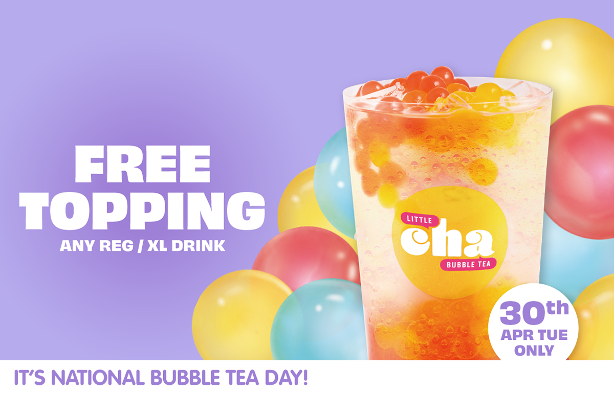 Free Topping on National Bubble Tea Day